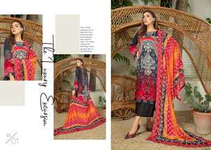 Célèbre Designer Dames Hiver Brodé Shalwar Kameez Traditionnel Style Pakistanais Lin Tissu Partwear Traditionnel Musulman - Product Image 2