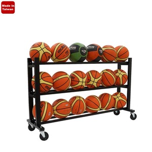 carrito de mano con ruedas <span class=keywords><strong>para</strong></span> almacenamiento de garaje estante de baloncesto <span class=keywords><strong>para</strong></span> balones sala de equipamiento deportivo estad - Product Image 5