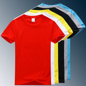 เสื้อยืดสีขาวเรียบๆ สำหรับผู้ชาย เสื้อยืดเปล่าสำหรับสกรีนลาย 110gsm แบบเรียบง่าย - Product Image 3