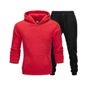 Bella lienzo esponja polar pullover Sudadera con capucha pantalones de chándal bolsillo canguro conjunto de chándal - Product Image 4