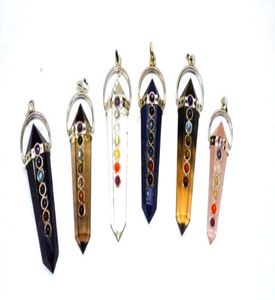 Pendentifs chakras Double points, vente en gros, cristaux mixtes, meilleur rapport qualité/prix - Product Image 1