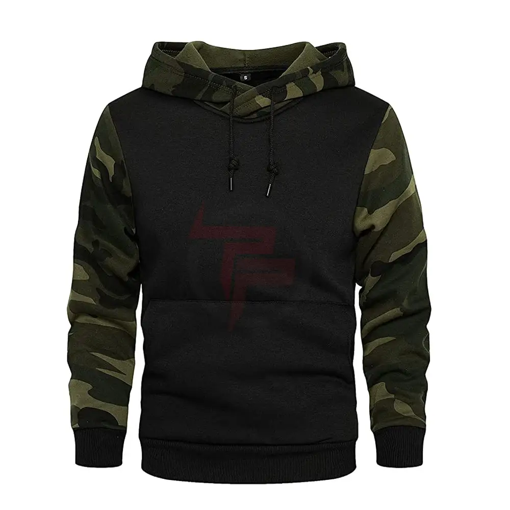 Men's Pullover Hoodie Blend Fleece Long Sleeve Contrast Color Military Sweatshirt with Kanga Pocket Best Men's Pullover Hoodies