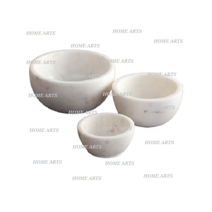 Ensemble de 3 bols de service pour aliments de différentes tailles, forme ronde, en marbre, pour desserts, en-cas, pour fournisseur en gros - Product Image 2