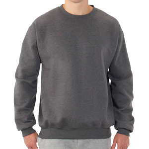 Sweat-shirt d'hiver pour homme en molleton 100 % coton épais, coupe classique, col rond, motif uni, doublé, service OEM du fabricant - Product Image 5