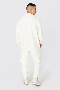 Conjunto de dos piezas con capucha para hombre, chándal con diamantes de imitación, Sudadera con capucha de talla grande - Product Image 6