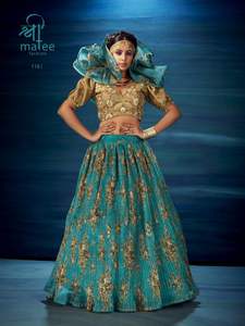 Organza traditionnel indien Premium Lehenga Choli Collection non cousu ethnique soie fête de mariage porter Direct Surat - Product Image 2