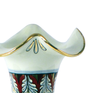 Vase en céramique traditionnel peint à la main, décor rouge, blanc et or, 16-24 pouces, décoration de table - Product Image 2