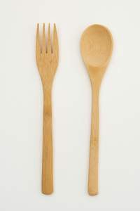 Ensemble de couverts décoratifs en bois pour table à manger et décoration de cuisine, outils à salade en bois, motifs multicolores - Product Image 5