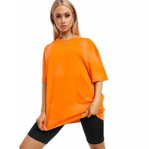 Camiseta de manga corta de línea larga personalizada para mujer, ropa deportiva unisex de gran tamaño, hip hop, venta al por mayor - Product Image 6