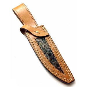 Produit OEM haute qualité, incrustation de Grain riche, gaine en cuir texturé pour couteaux à lame fixe, offre spéciale 2021 - Product Image 1