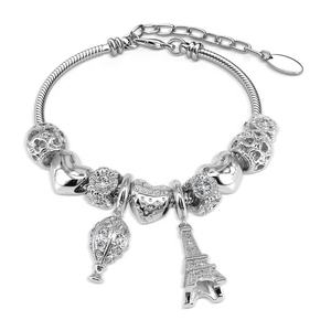 Bracelet La <span class=keywords><strong>Ville</strong></span> Tour Eiffel Romantique Orné de Cristaux Swarovski Bijoux Charme Femmes Bracelet Réglable - Product Image 6