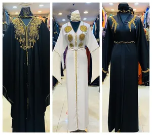 Abaya Thiết Kế Hiện Đại Khăn Pha Lê Làm Việc Thiết Kế Abaya Bộ Sưu Tập Từ Dubai Thiết Kế Cổ Điển Dubai Thời Trang Khiêm Tốn