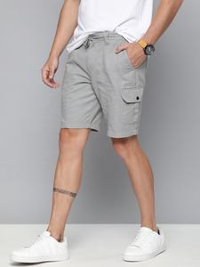 Pantalones cortos clásicos para hombre, elásticos, básicos, lisos, largos, lavados, 2022 - Product Image 2