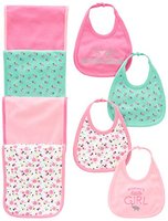 Bavoirs pour bébés et tout-petits en coton 100% imprimé, avec fermeture à lacets, couleurs assorties, imperméables, antibactériens, lavables