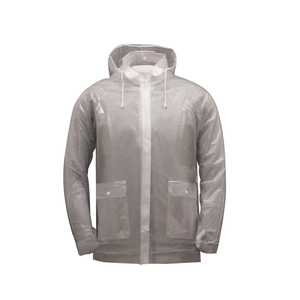 <b>Waterproof</b> Packable Hooded Rain <b>Jacket</b> Polyester Ripstop Windbreaker Reflective Trim Zipper Pockets Hiking Outdoor All Seasons - Product Image 2