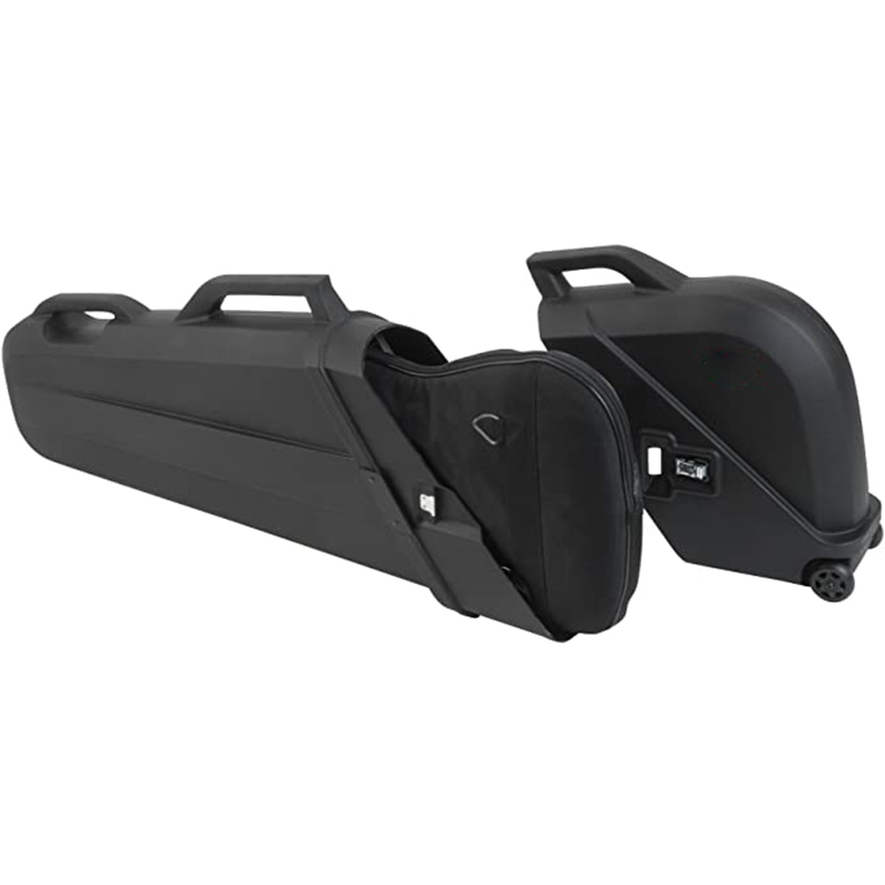 Fashion guitar case, ATA Rated, Electric Bass Safe with Wheels Hard Clamshell Design for Use with GigBag