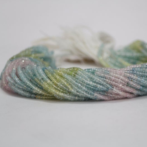 Prix de gros pour naturel 3mm Multi aigue-marine pierre facettes Rondelle perles brin - Product Image 1