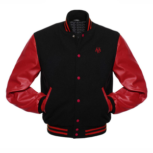Veste de baseball en laine Letterman personnalisée hiver Melton laine cuir manches Varsity Bomber toile veste vierge - Product Image 1
