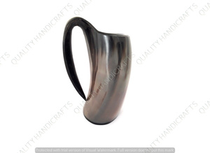 Taza de chupito para beber con cuerno de búfalo doméstico de 18oz, superventas, taza de cuerno vikingo artesanal de calidad para fiesta directa de fábrica - Product Image 3