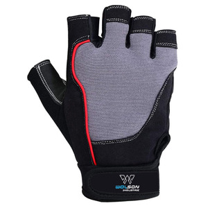 Últimos guantes de levantamiento de pesas al por mayor Guantes de entrenamiento de gimnasio Mujeres Fitness Logotipo personalizado Unisex Guantes de levantamiento de pesas sin dedos. - Product Image 5