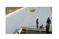 Tela de poliéster no tejida, Material de construcción de geotextil a prueba de agua, el mejor precio, venta directa de fábrica