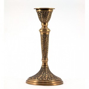 BOUGIE ANCIEN GRAVÉ EN LAITON VINTAGE par BRASSWORLD INDIA - Product Image 2