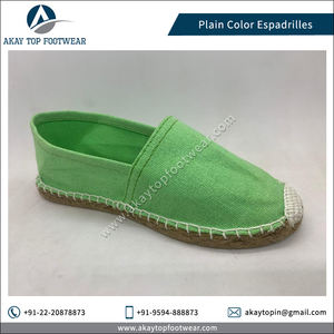Lightweight Traditional Design Solid Color Espadrilles Flat <b>Shoes</b> From Indian Exporter <b>Slip</b>-<b>On</b> Closure for Summer - Product Image 5