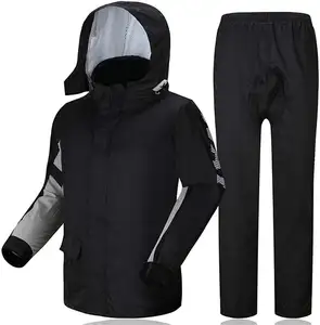 Bicycle Raincoat Motorcycle Rain Suit Rain Jacket and Pants Set for Outdoors and Sports