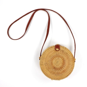 Sisu Handicraft High Quality Handmade Bohemian Style Crossbody Rattan <b>Storage</b> Baskets Woven Multifunction Fashion Eco-Friendly - Product Image 4