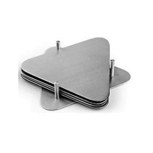 Stainless Steel Round Coaster Set, Drink Coasters for Coffee <b>Table</b>, <b>Table</b> <b>Protection</b> Drink Coasters for Farmhouse Office, Bar - Product Image 6