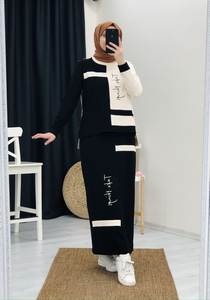 Nouvelle saison femmes 2 pièces ensemble vêtements islamiques Abaya caftan dubaï arabe musulman islamique mode turc qualité - Product Image 3