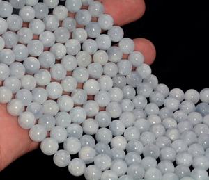 Perles de pierre perles de calcite bleues bijoux en pierre lâche pierres précieuses lisses collier de cristal de guérison perles cristal naturel grossiste - Product Image 2