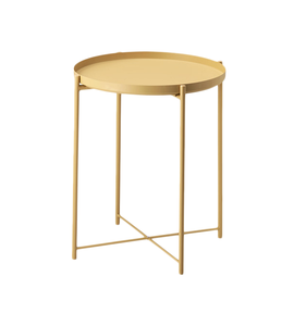 ชุดโต๊ะข้างสองขนาดแตกต่างกันทำจากโลหะทรงกลมโต๊ะข้างห้องนั่งเล่นสำหรับใช้ในบ้านและร้านอาหาร - Product Image 4