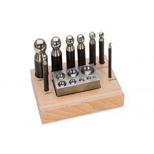Juego de herramientas de joyería de acero inoxidable con bloques, moldes de plástico, bancos de trabajo para grabado, 8 perforaciones - Product Image 1