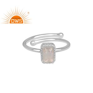 Lot de bagues en pierre précieuse opale éthiopienne, anneau en argent Sterling fin, couronne carrée, bijou fabricant, pièces - Product Image 1