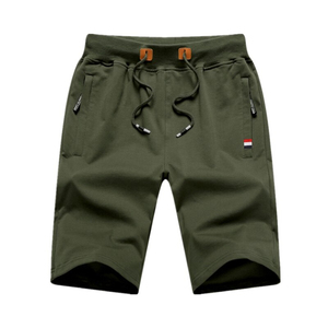 Pantalones cortos cruzados para hombre para entrenamiento de gimnasia y deportes-Pantalones cortos de compresión de fitness al por mayor con patrón sólido para correr y entrenar - Product Image 3