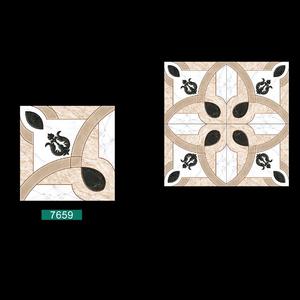 Baldosas decorativas de porcelana pulida de diseño real de color café y blanco 40x40cm - Product Image 3