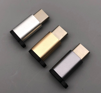 Adaptador de Metal Micro USB V8 a USB3.1 tipo C, convertidor USB C 3,1 Con llavero