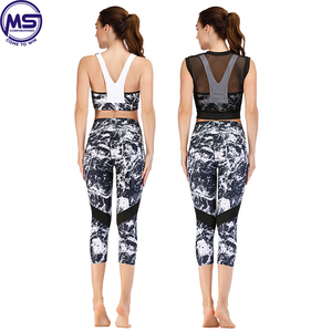 Custom High Waist Women's Gym Legging Sublimated Fitness Wear Workout <b>Nylon</b> Spandex Running Occasion Pocket Decoration Wholesale - Product Image 5