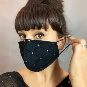 2025 accessoires de visage décents avec perles élégantes perles de verre de cristal et broderie Zardozi pour la fête et le mariage - Product Image 1