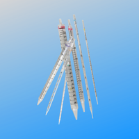 Pipette sérologique en PS transparent de haute qualité, stérile, pour usage en laboratoire, capacités de transfert de liquide 1 ml 50 ml, OEM