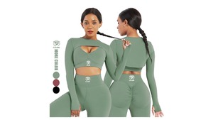 2025 nuevas y elegantes mallas personalizadas para mujer y sujetadores deportivos Fitness Active Wear Yoga buena calidad color personalizado a la venta - Product Image 3