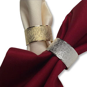 Anneau de serviettes en laiton texturé, 1 pièce, décoration de Table de mariage, d'hôtel et Restaurants, anneau de Table - Product Image 1