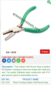 Pince concave/demi-ronde GS 1235 Outils de bijoux pour bijoutiers - Product Image 2