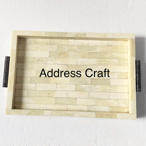 Plateau de service en incrustation d'os naturel Plateaux de service au chocolat Assiette Vaisselle Vaisselle Décor Plateau de service à thé de qualité supérieure - Product Image 1