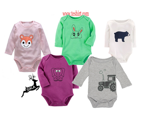 Vêtements pour bébés en coton biologique, barboteuse côtelée pour garçons, en coton, vente en vrac - Product Image 1