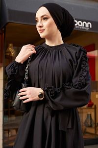 Vêtements islamiques en popeline et à manches pour femmes, Abaya, Kaftan, dubaï, style arabe musulman, mode, qualité turque, nouvelle collection, - Product Image 3