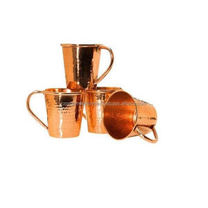 Tasses en cuivre Moscow Mule de haute qualité pour service de bière Lot de 4 avec touche en cuivre finie - Product Image 6