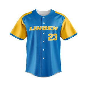 Camiseta de béisbol para jóvenes 100% poliéster ropa deportiva característica transpirable - Product Image 4