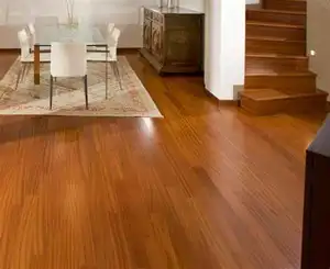 Desain Lantai Kayu Oak Merah Amerika Alami untuk Balkon Ruang Tamu